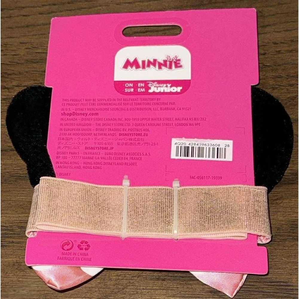 NWT Minnie Mouse Ear Elastic Headband for Baby - Pink One Size